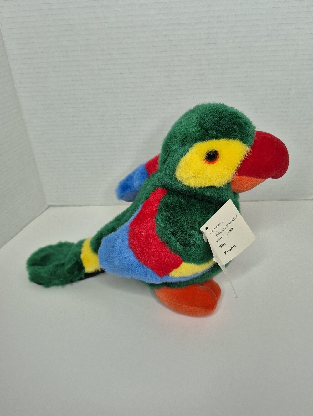 Mary Meyer Pablo Parrot Plush Rainbow Parrot Vintage Stuffed Animal NWT
